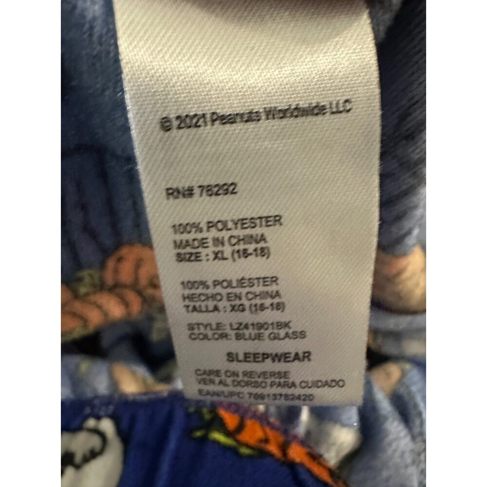 Snoopy Peanuts Pajama Pants Halloween Pumpkin Jogger Plush Pj Sleep Women's XL - Picture 7 of 12